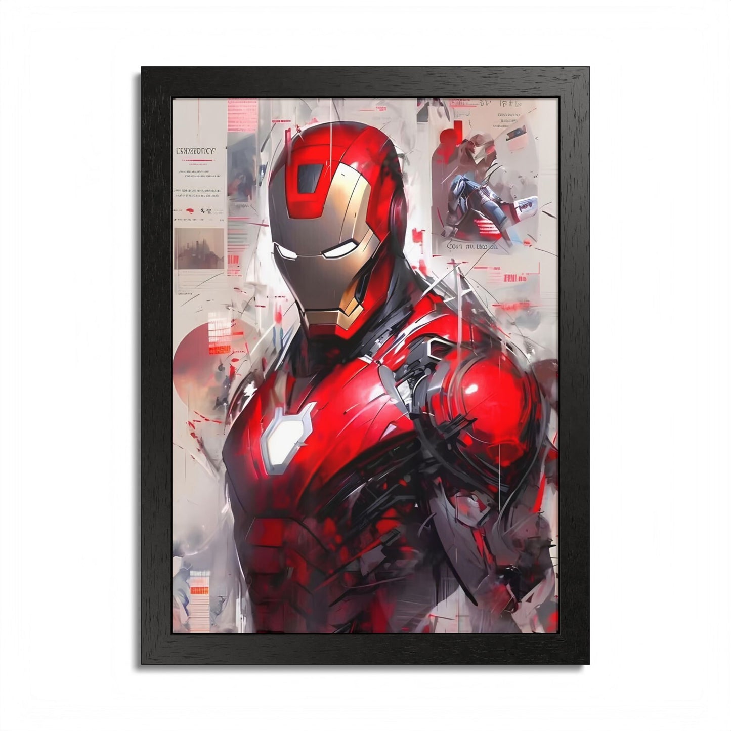 Ironman Poster, Comic Book Decor, Framed Wall Art, Marvel Art Gift, Geek Home
