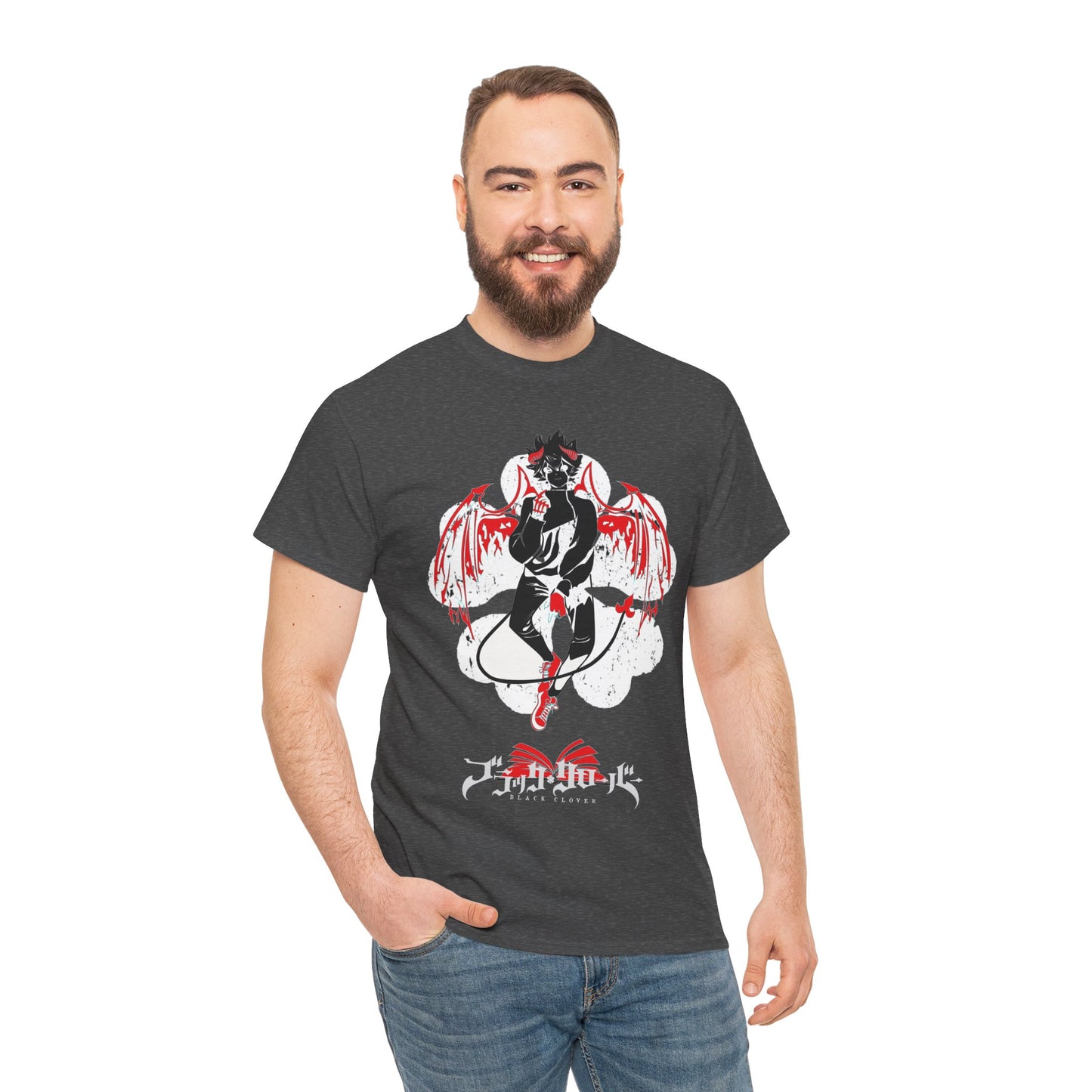 Black Clover Asta Demon Tee, Anime Inspired Graphic Casual T-Shirt Unisex