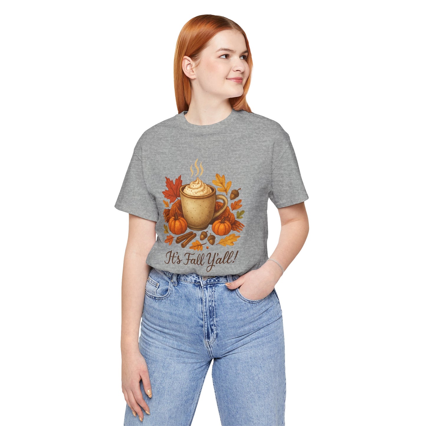 Fall Vibes Unisex Tee, It's Fall Y'all Autumn Shirt, Southern Accent T-Shirt