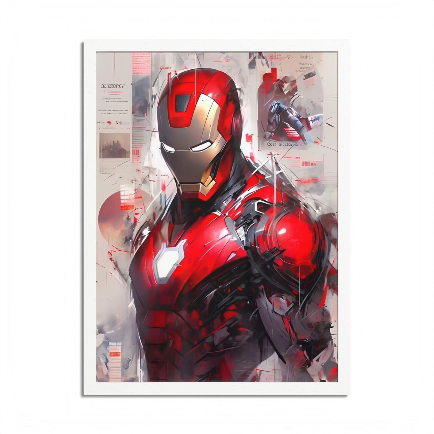 Ironman Poster, Comic Book Decor, Framed Wall Art, Marvel Art Gift, Geek Home
