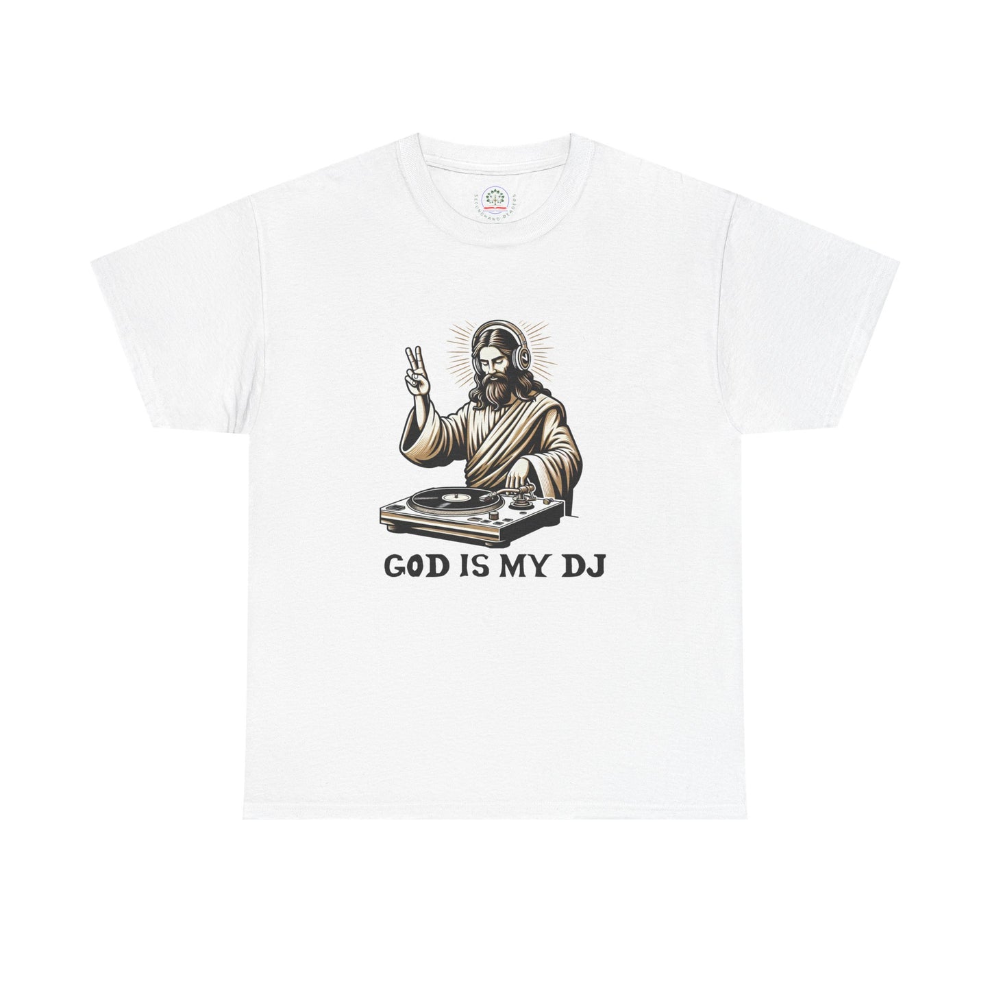 God is My DJ Funny Music Lover Gift Unisex Tee, Christian Humor Shirt, Softstyle T-Shirt
