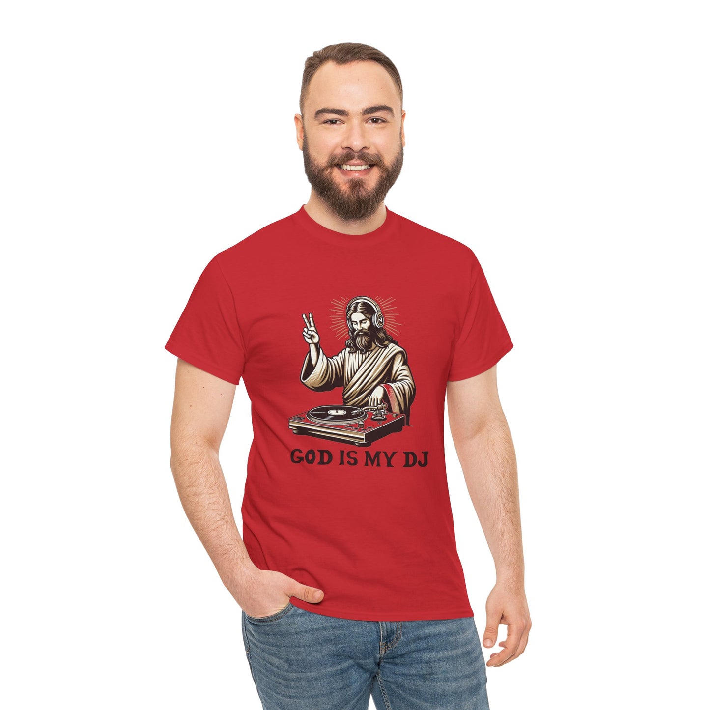 God is My DJ Funny Music Lover Gift Unisex Tee, Christian Humor Shirt, Softstyle T-Shirt