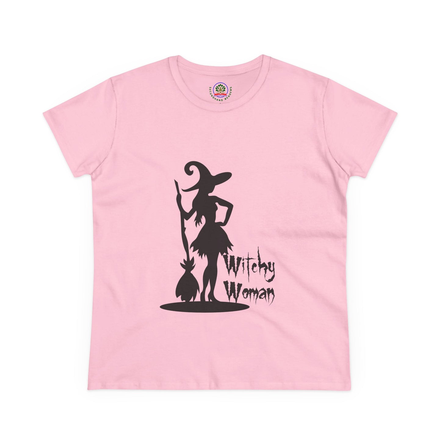 Witchy Woman Tee, Halloween Shirt, Women's Midweight Cotton Tee, Spooky Gift
