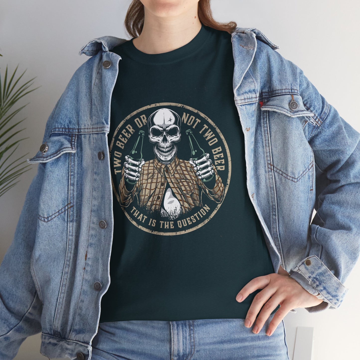 Funny Halloween Skeleton Tee, Two Beer or not Two Beer, Halloween Party Shirt