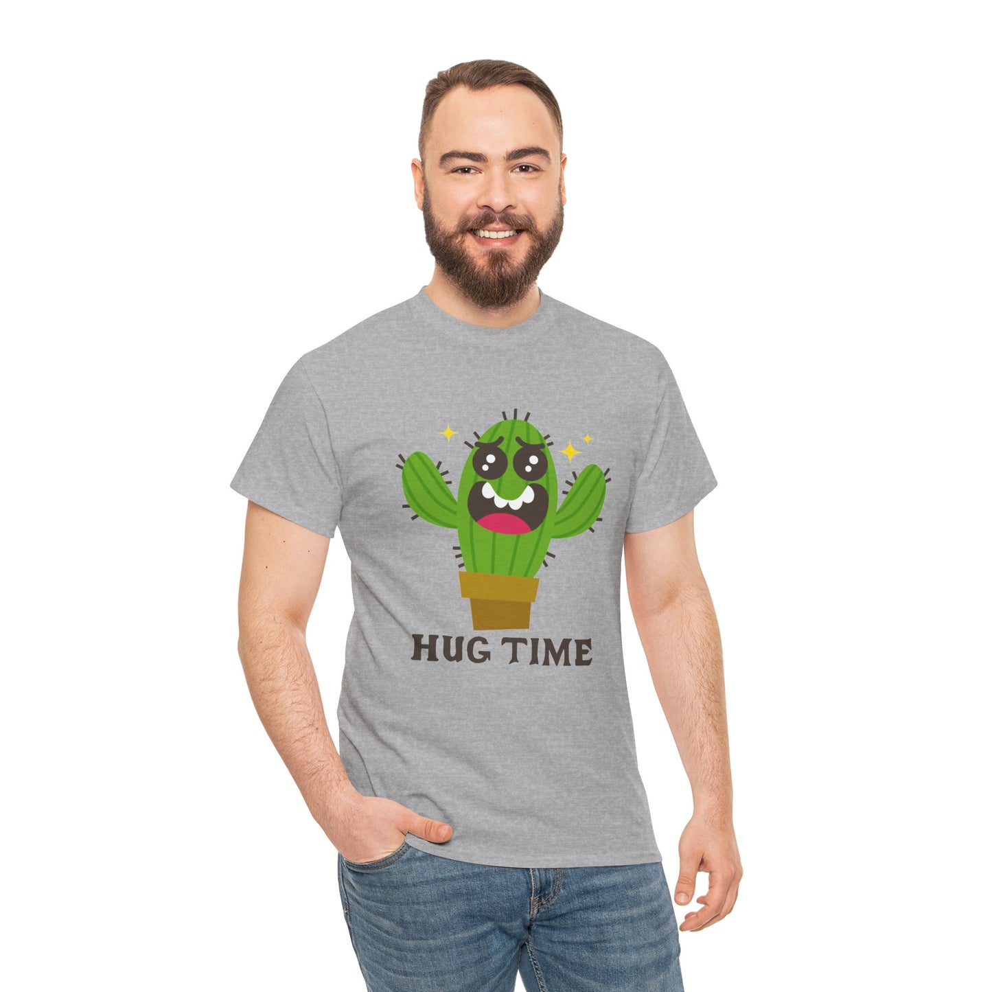Cactus Hug Time T-Shirt, Plant Lover Gift, Funny Unisex Tee, Succulent Graphic