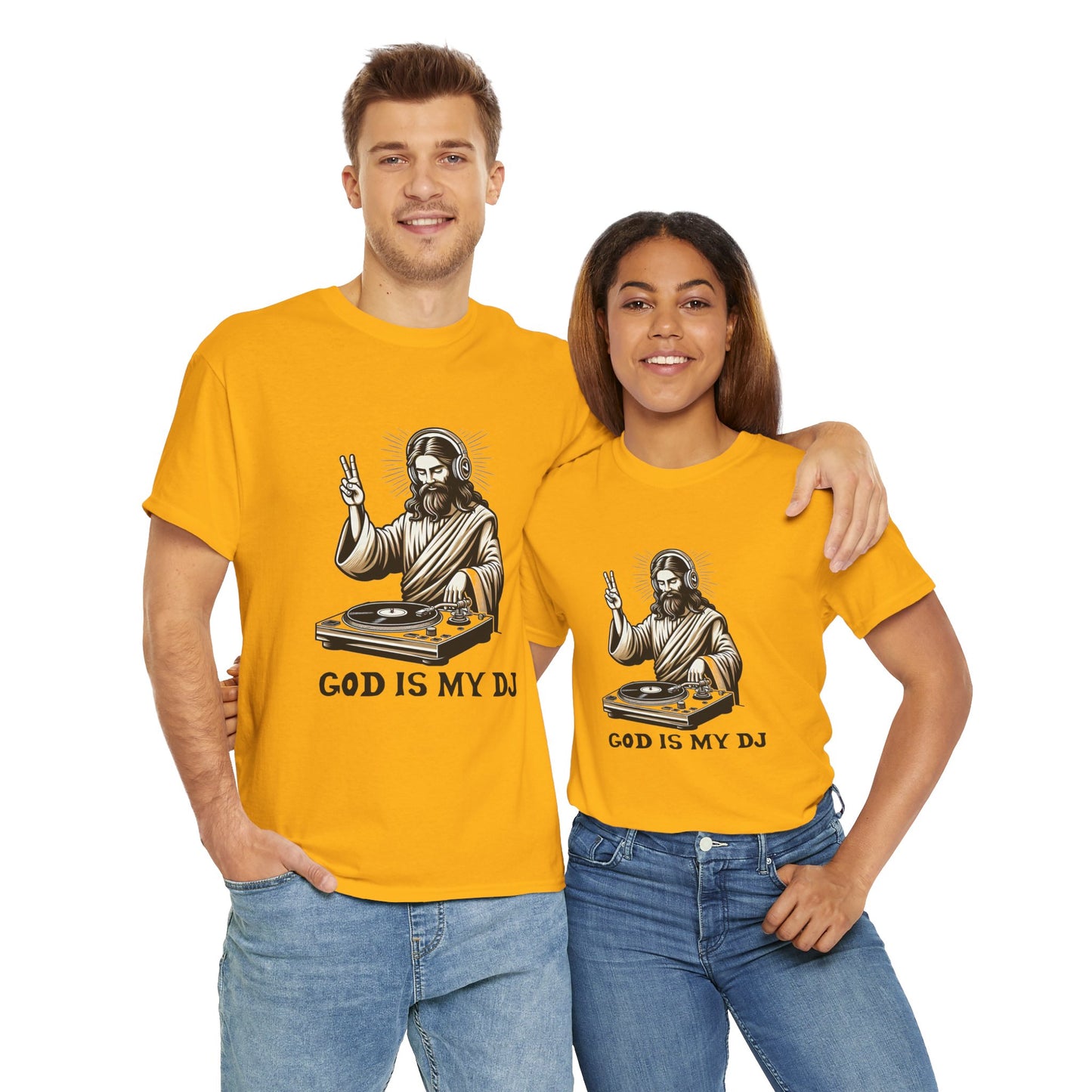 God is My DJ Funny Music Lover Gift Unisex Tee, Christian Humor Shirt, Softstyle T-Shirt