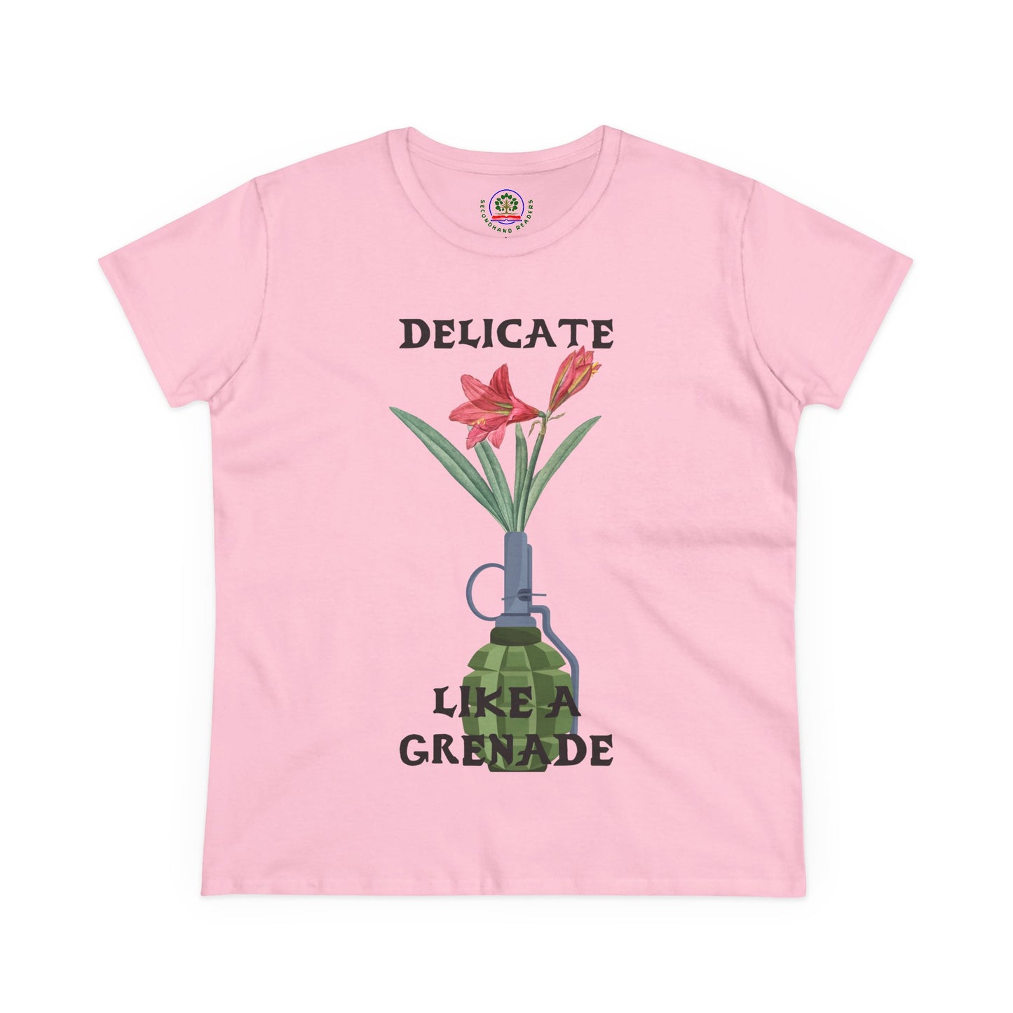 Delicate Like a Grenade Tee, Women's Cotton T-Shirt, Gift for Her, Sarcastic