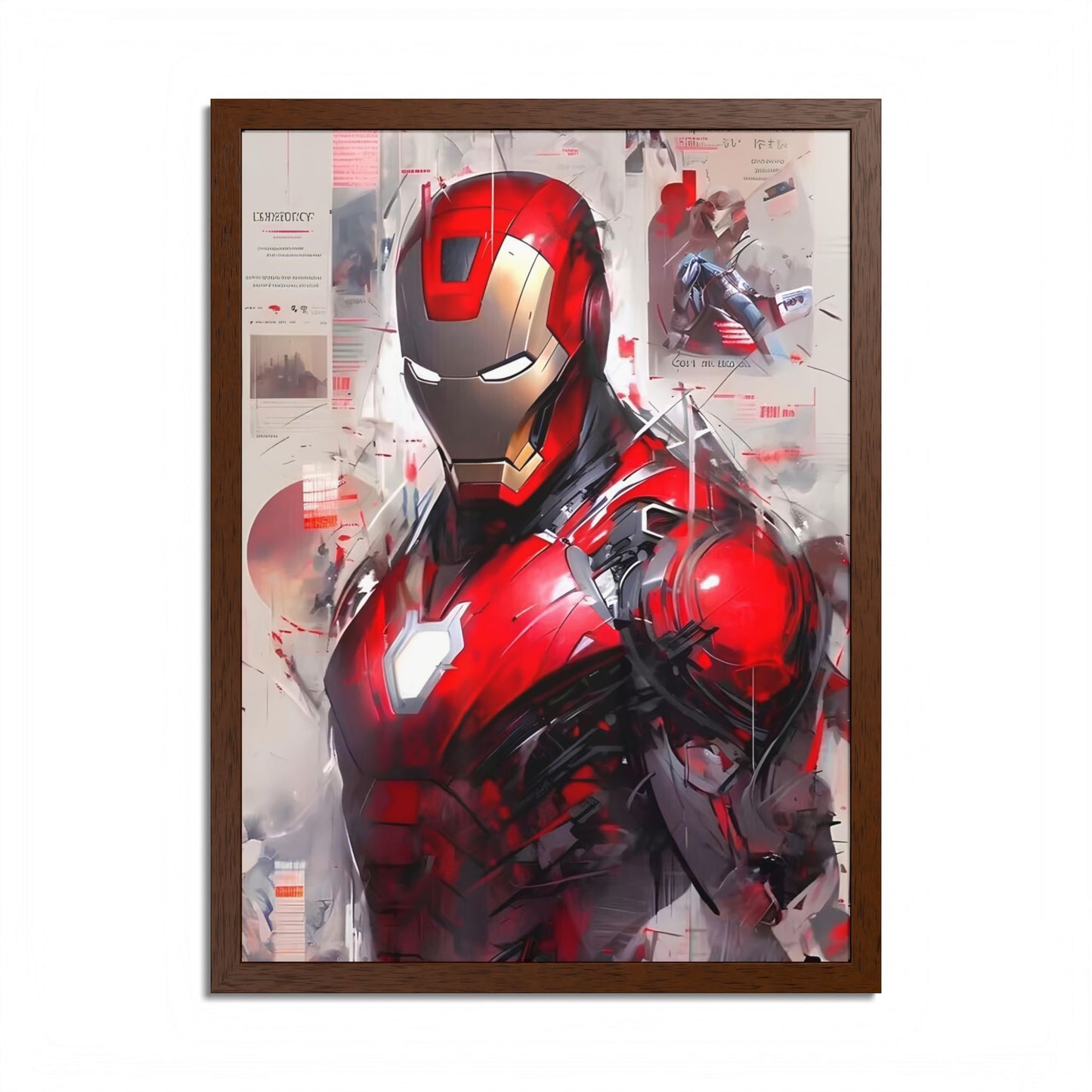 Ironman Poster, Comic Book Decor, Framed Wall Art, Marvel Art Gift, Geek Home