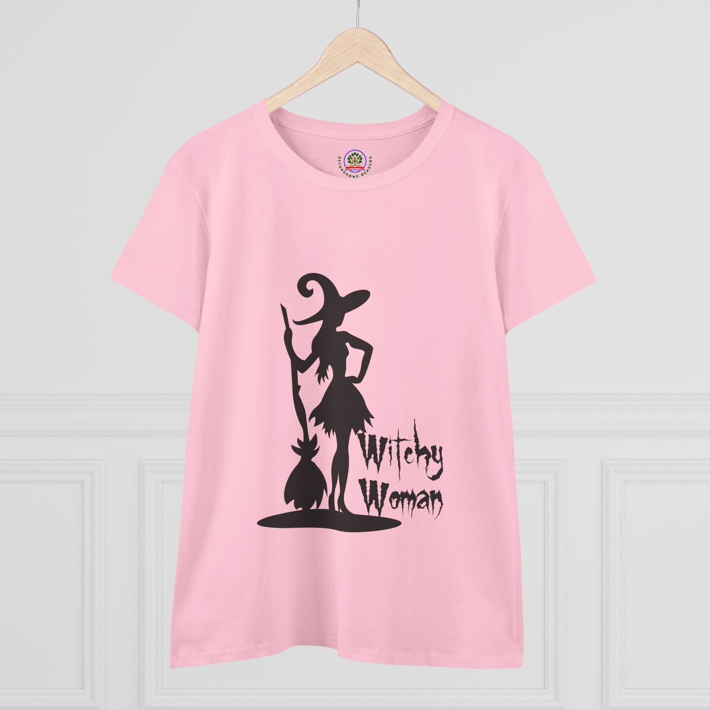 Witchy Woman Tee, Halloween Shirt, Women's Midweight Cotton Tee, Spooky Gift