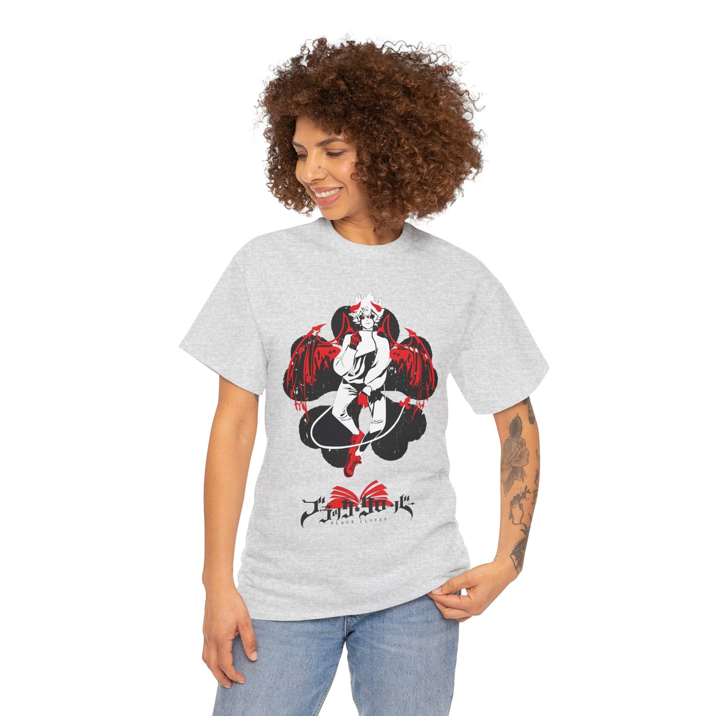 Black Clover Asta Demon Tee, Anime Inspired Graphic Casual T-Shirt Unisex
