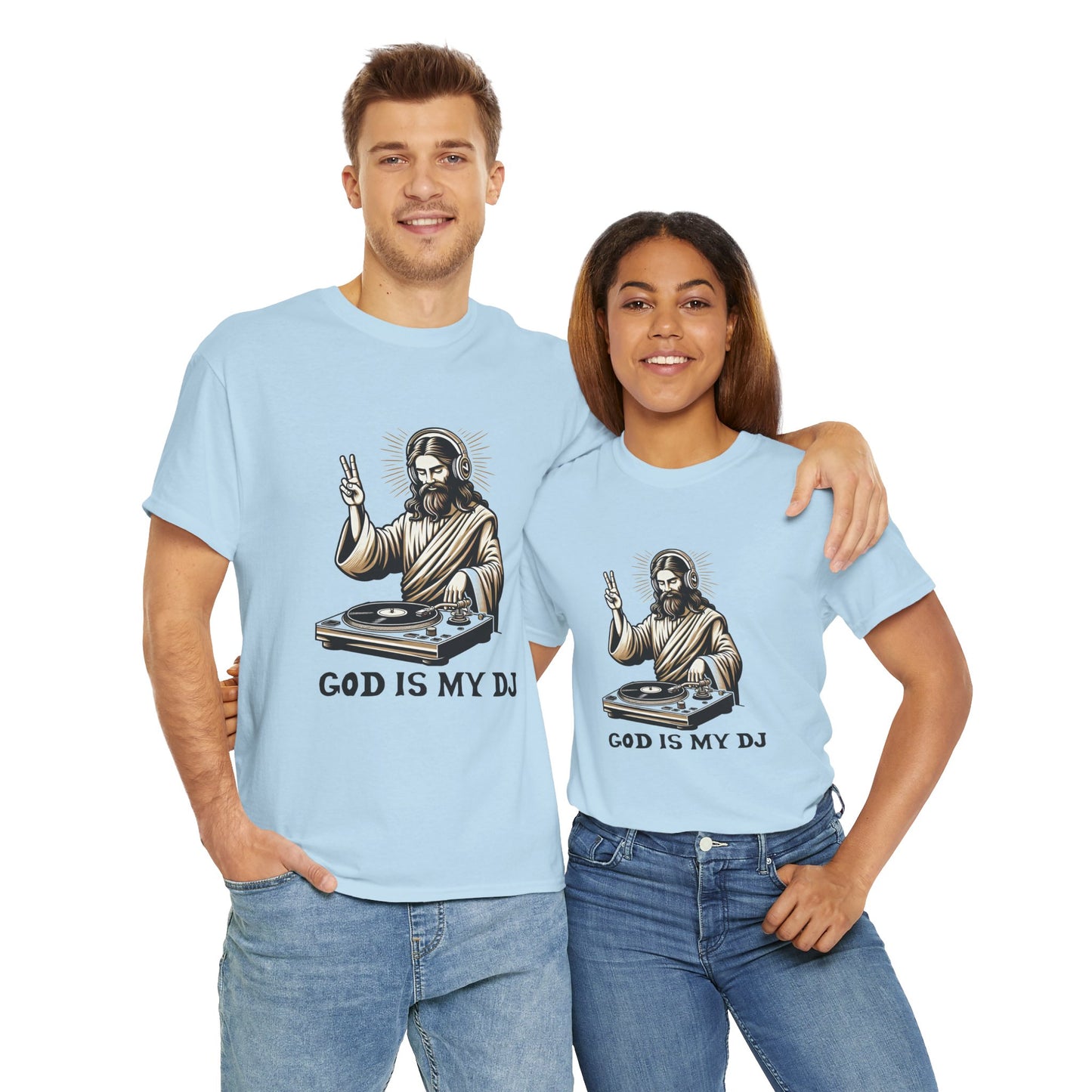 God is My DJ Funny Music Lover Gift Unisex Tee, Christian Humor Shirt, Softstyle T-Shirt