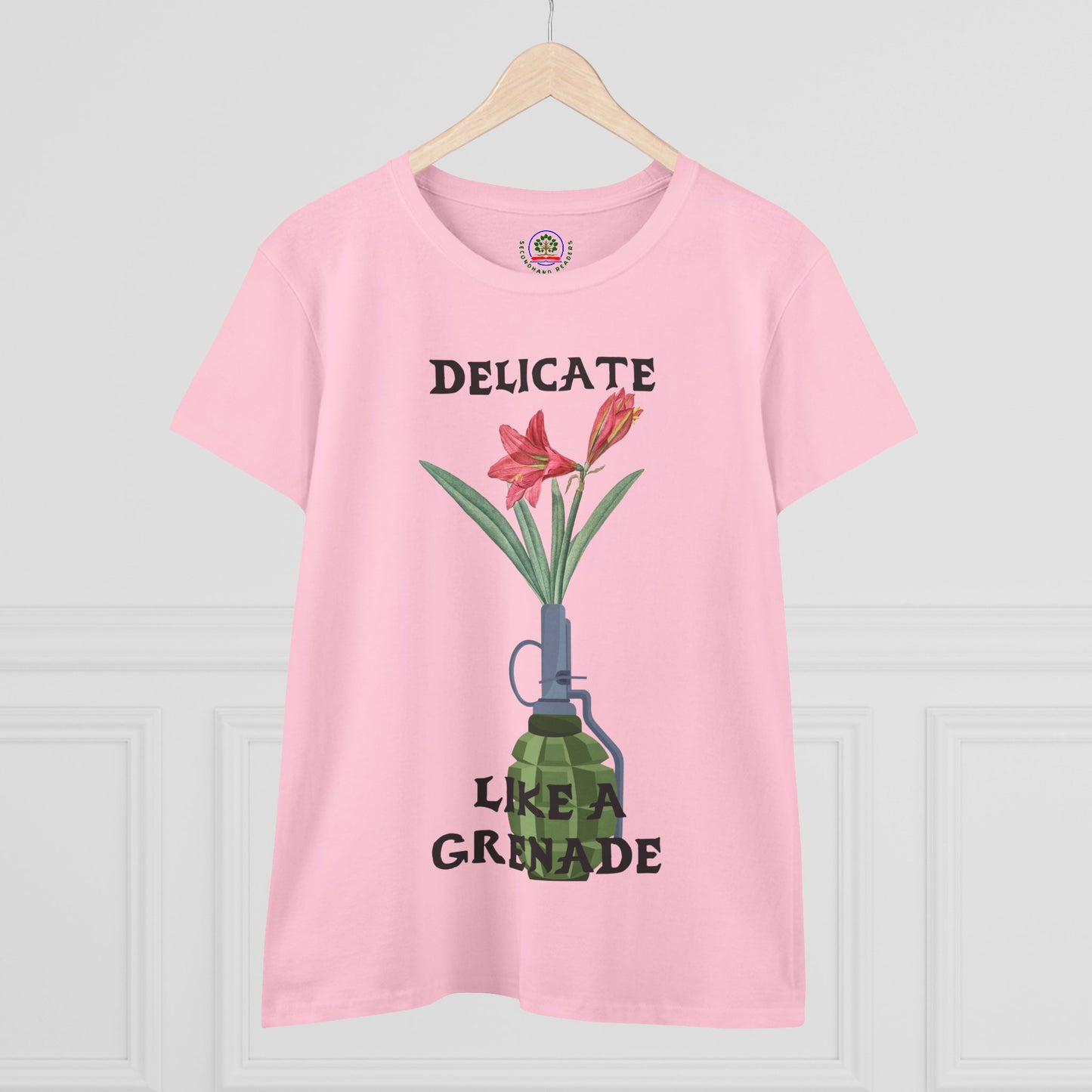 Delicate Like a Grenade Tee, Women's Cotton T-Shirt, Gift for Her, Sarcastic