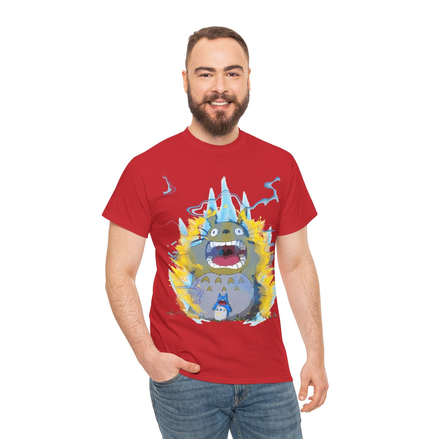 Anime Totoro Super Saiyan Unisex T-Shirt, Studio Ghibli Fun Dragon Ball