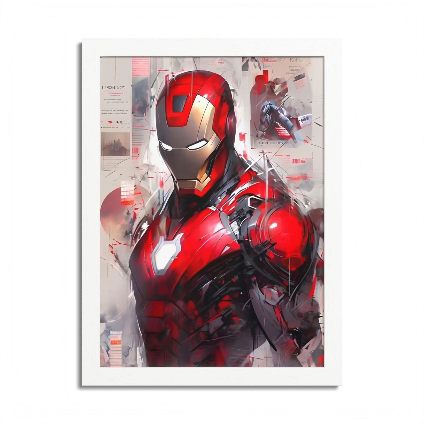 Ironman Poster, Comic Book Decor, Framed Wall Art, Marvel Art Gift, Geek Home