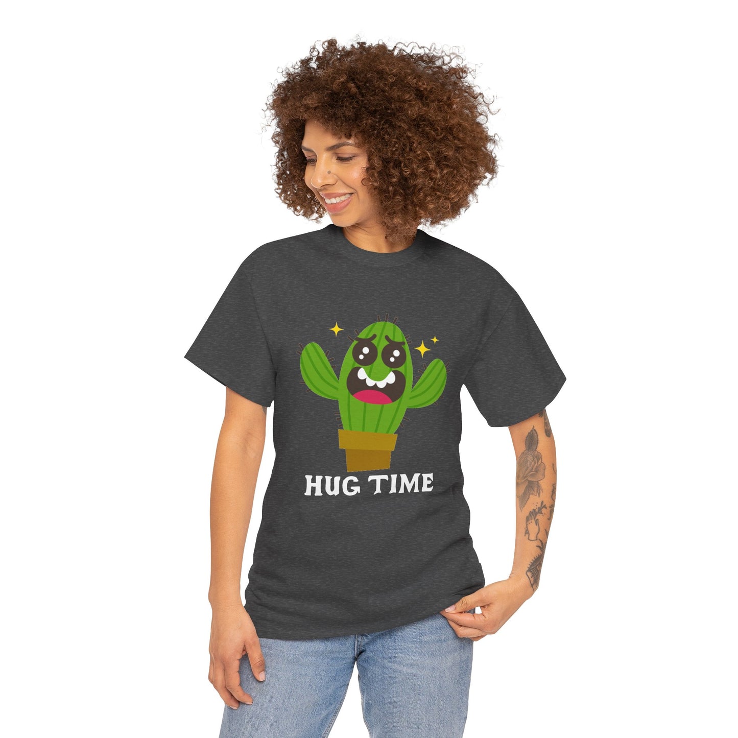 Cactus Hug Time T-Shirt, Plant Lover Gift, Funny Unisex Tee, Succulent Graphic
