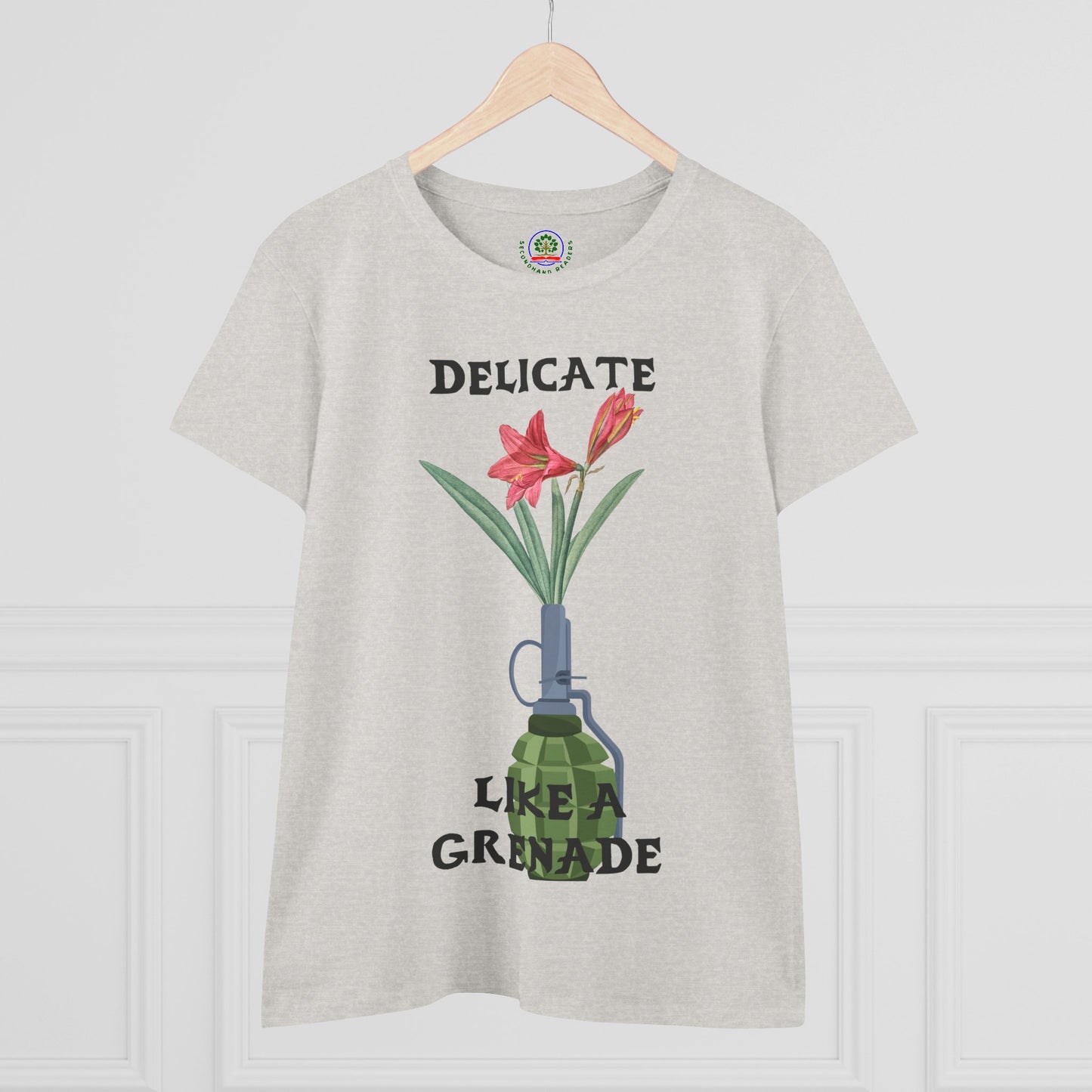 Delicate Like a Grenade Tee, Women's Cotton T-Shirt, Gift for Her, Sarcastic