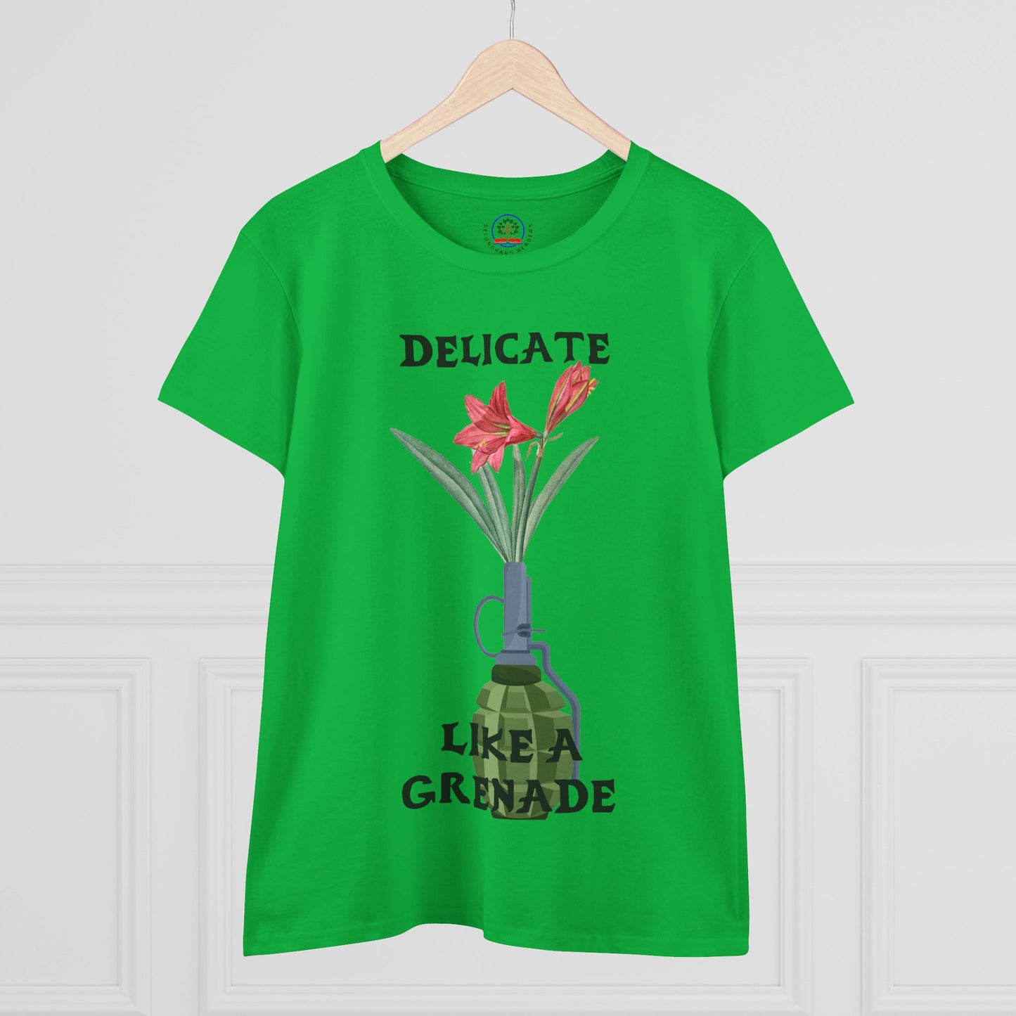 Delicate Like a Grenade Tee, Women's Cotton T-Shirt, Gift for Her, Sarcastic