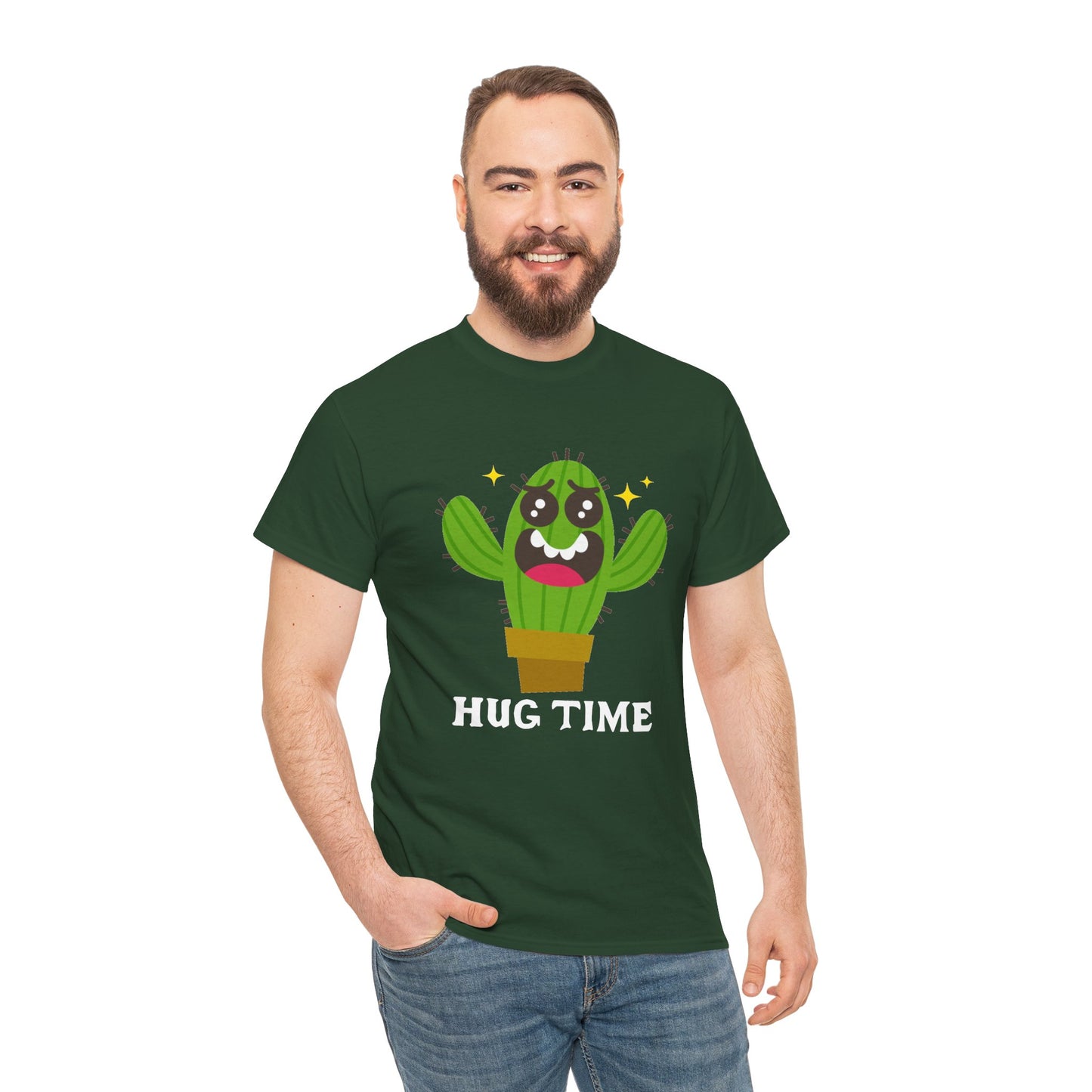 Cactus Hug Time T-Shirt, Plant Lover Gift, Funny Unisex Tee, Succulent Graphic