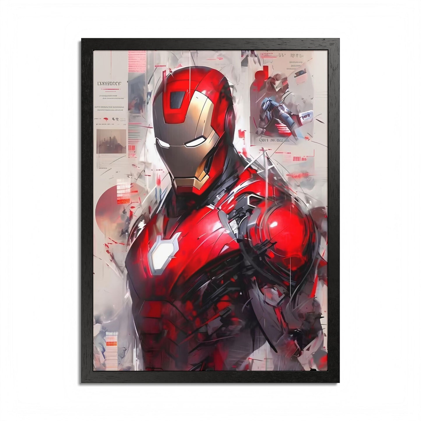 Ironman Poster, Comic Book Decor, Framed Wall Art, Marvel Art Gift, Geek Home
