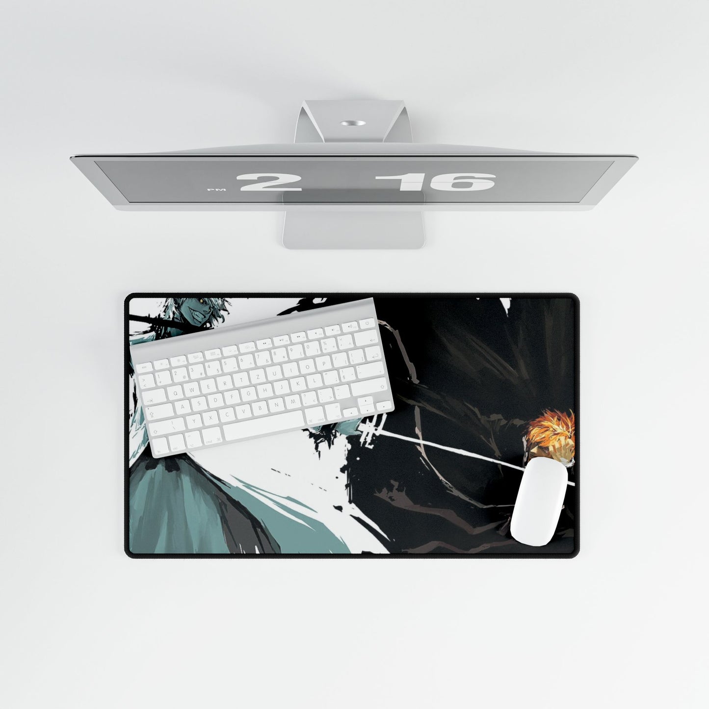 Anime inspired Ichigo vs Ichigo Shinigami substitute desk mat and gaming mouse pad featuring detailed anime artwork.