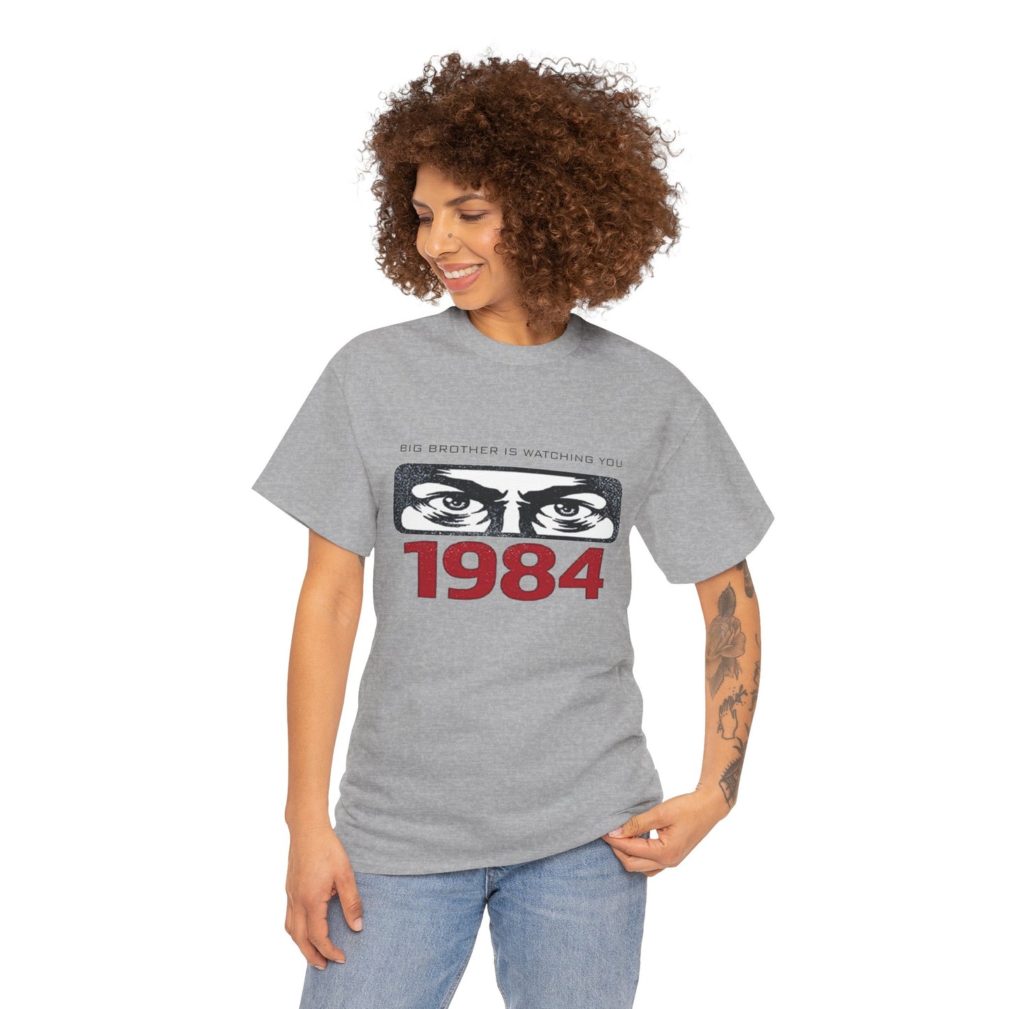 George Orwell 1984 Tee - Unisex Cotton T-Shirt, Big Brother is Watching You