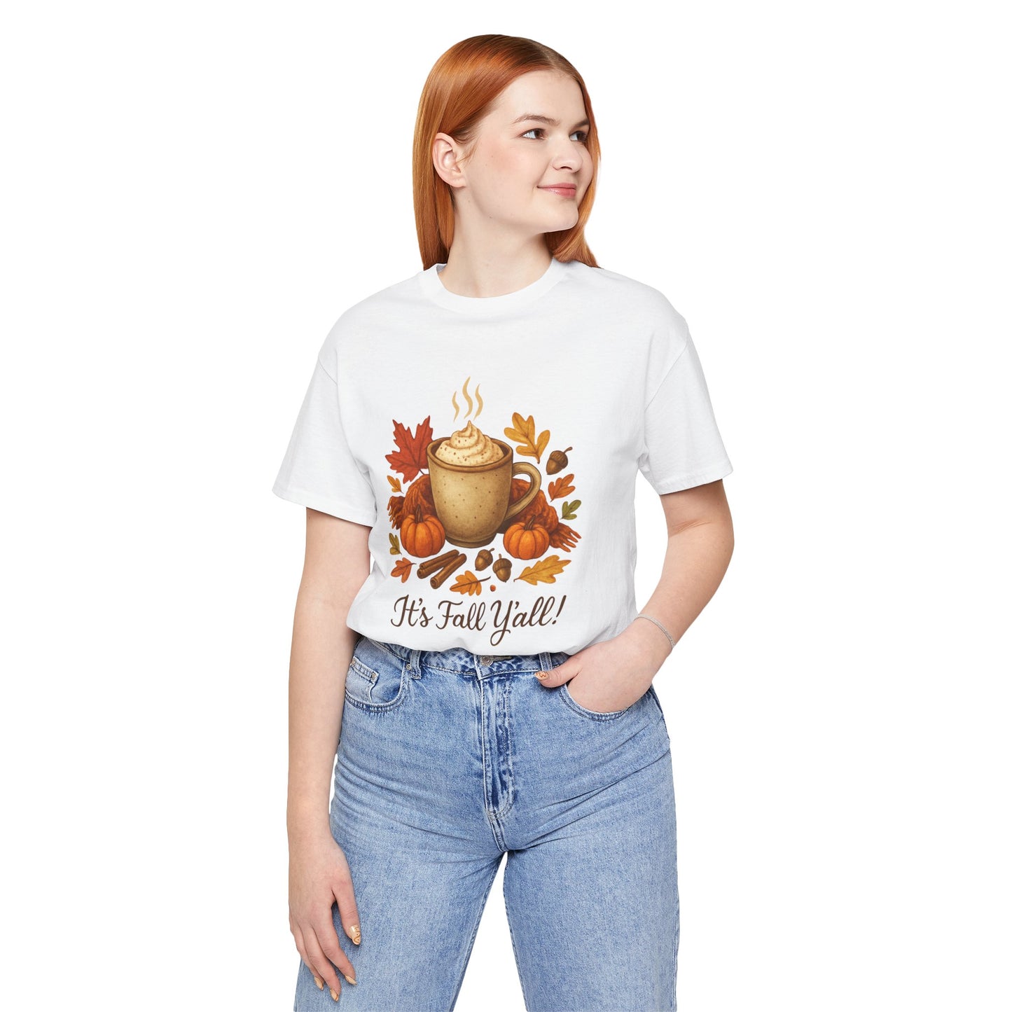 Fall Vibes Unisex Tee, It's Fall Y'all Autumn Shirt, Southern Accent T-Shirt