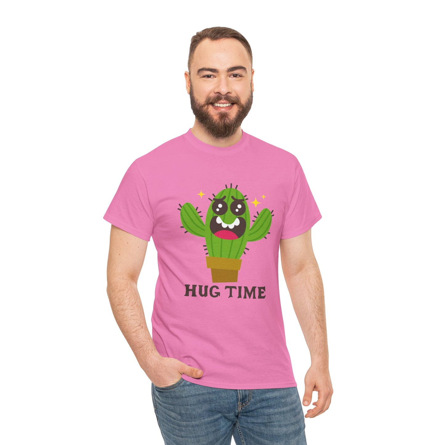 Cactus Hug Time T-Shirt, Plant Lover Gift, Funny Unisex Tee, Succulent Graphic