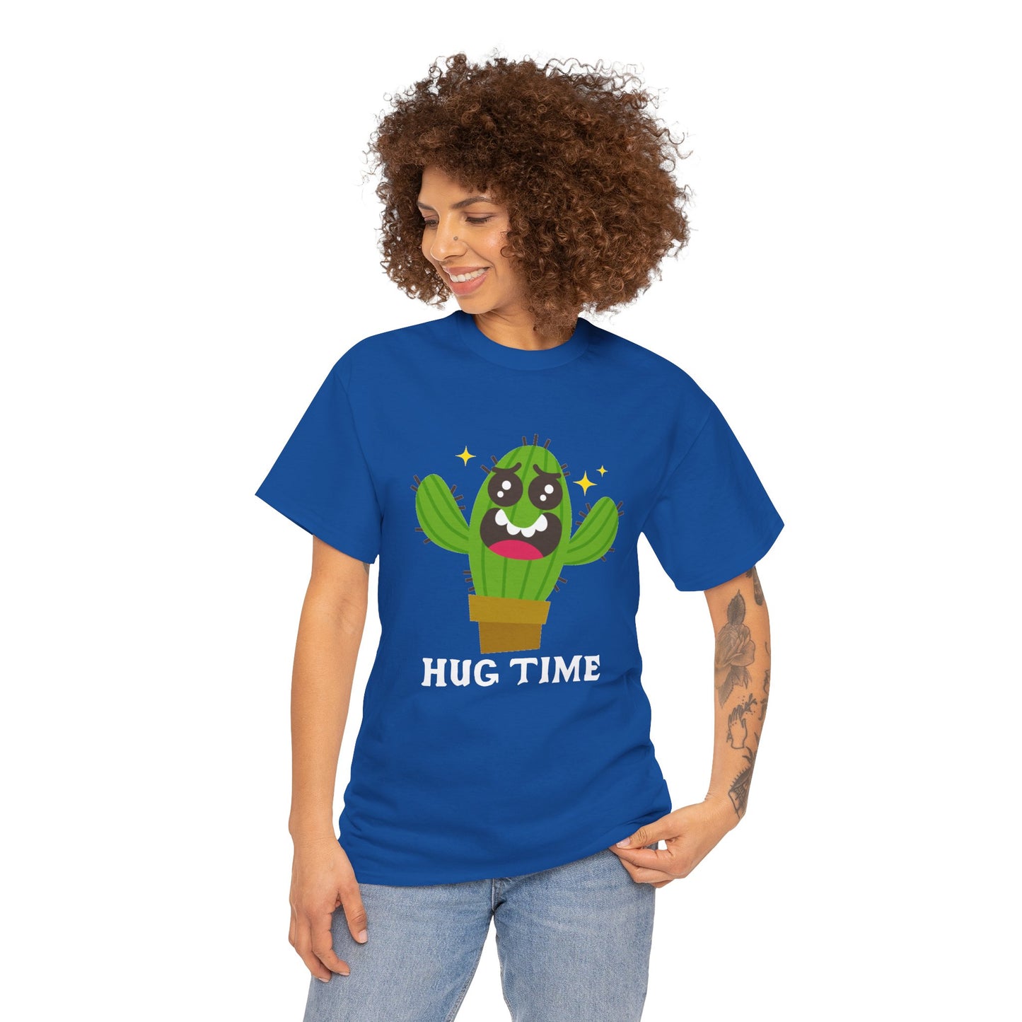 Cactus Hug Time T-Shirt, Plant Lover Gift, Funny Unisex Tee, Succulent Graphic