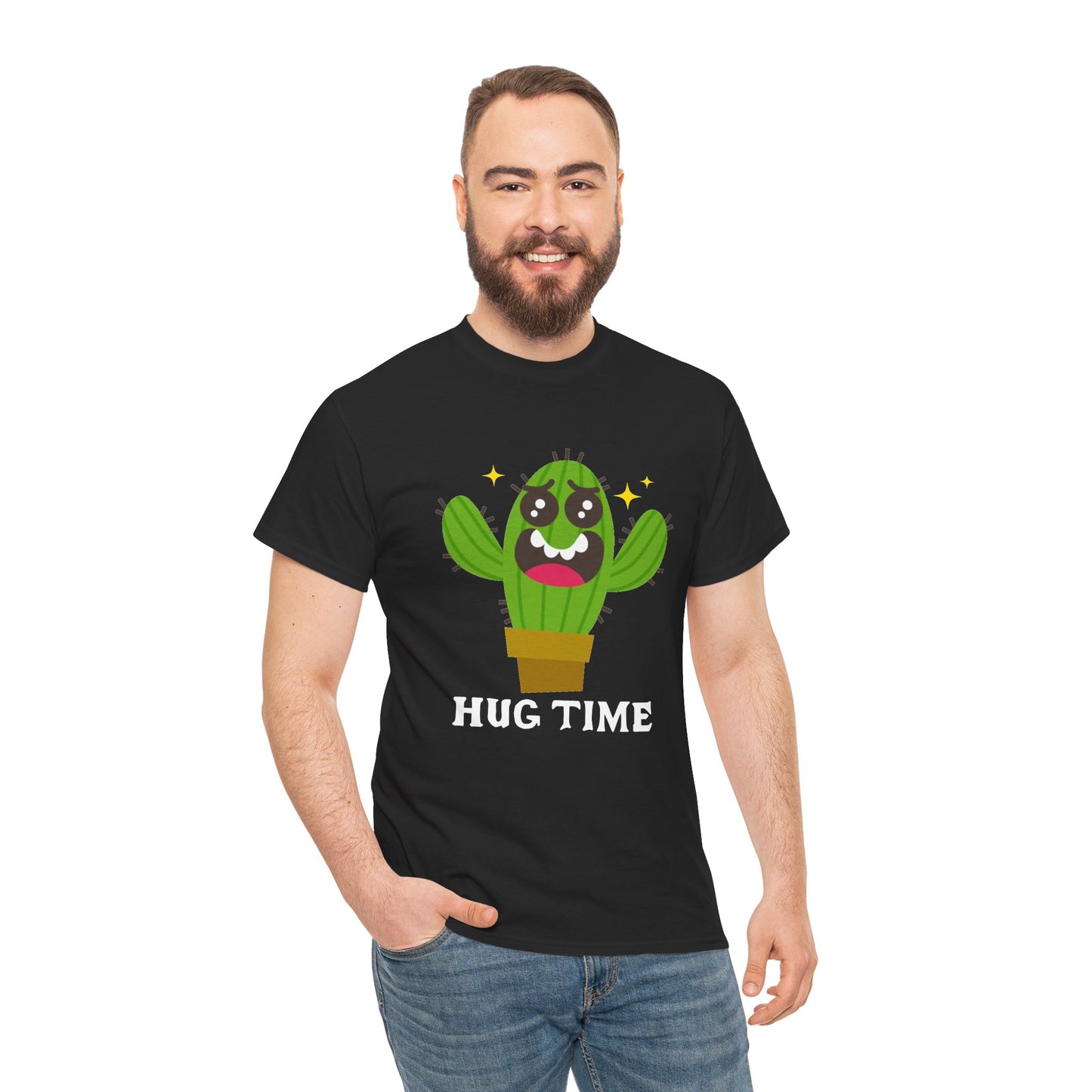Cactus Hug Time T-Shirt, Plant Lover Gift, Funny Unisex Tee, Succulent Graphic