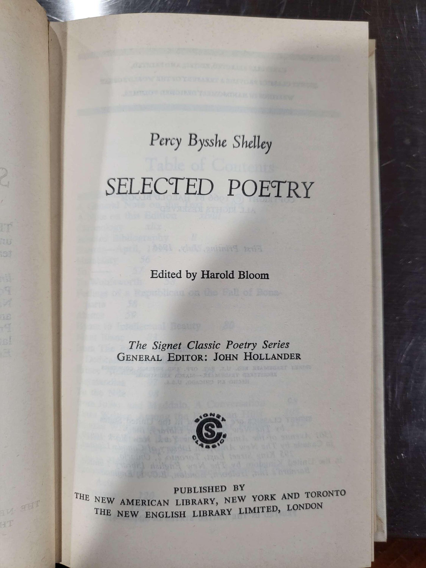 Selected Poetry and Prose of Shelley - Percy Bysshe Shelley - 1966, Hardcover
