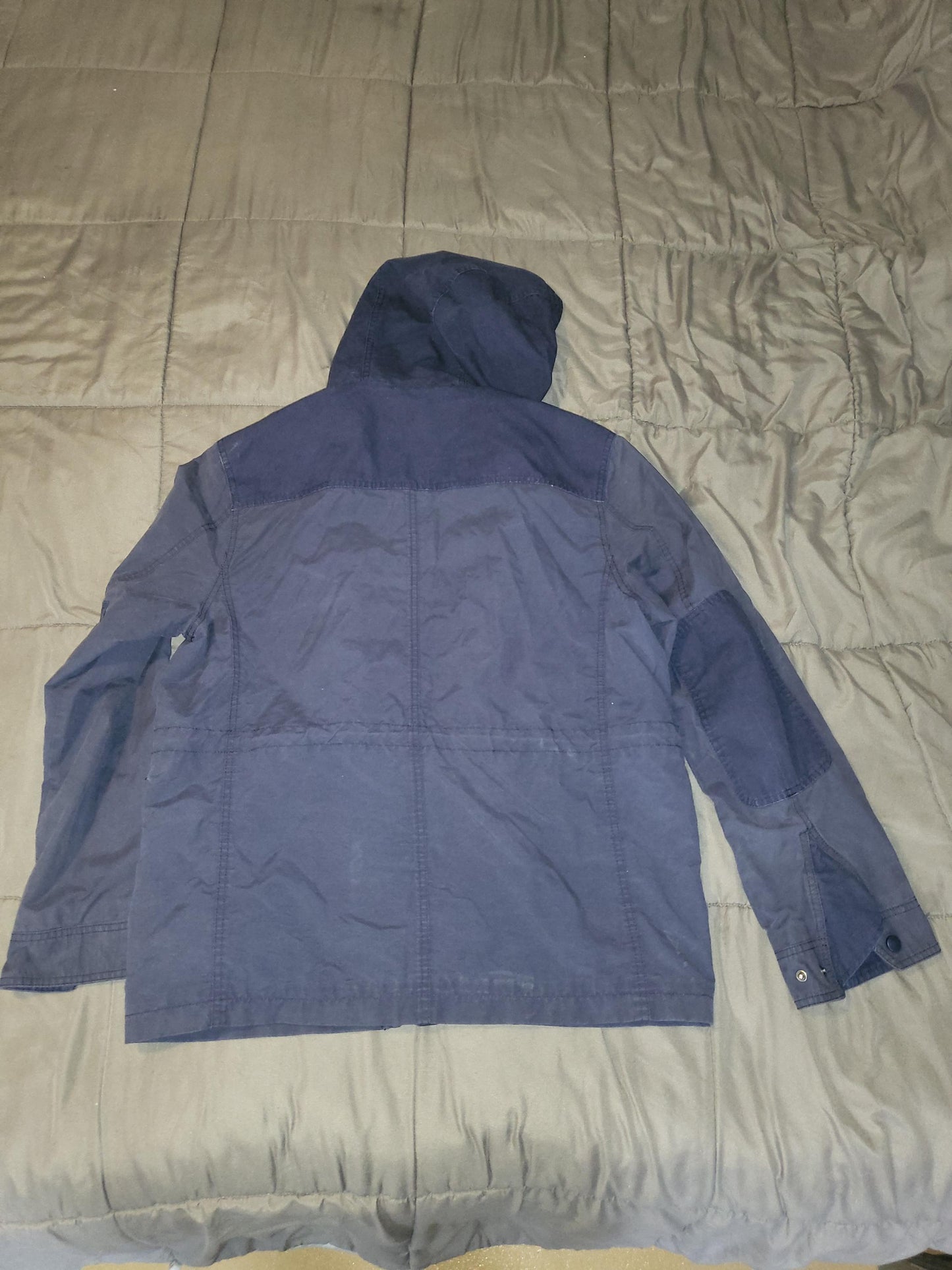 Navy Tommy Hilfiger bomber jacket with hood and 4 front pockets