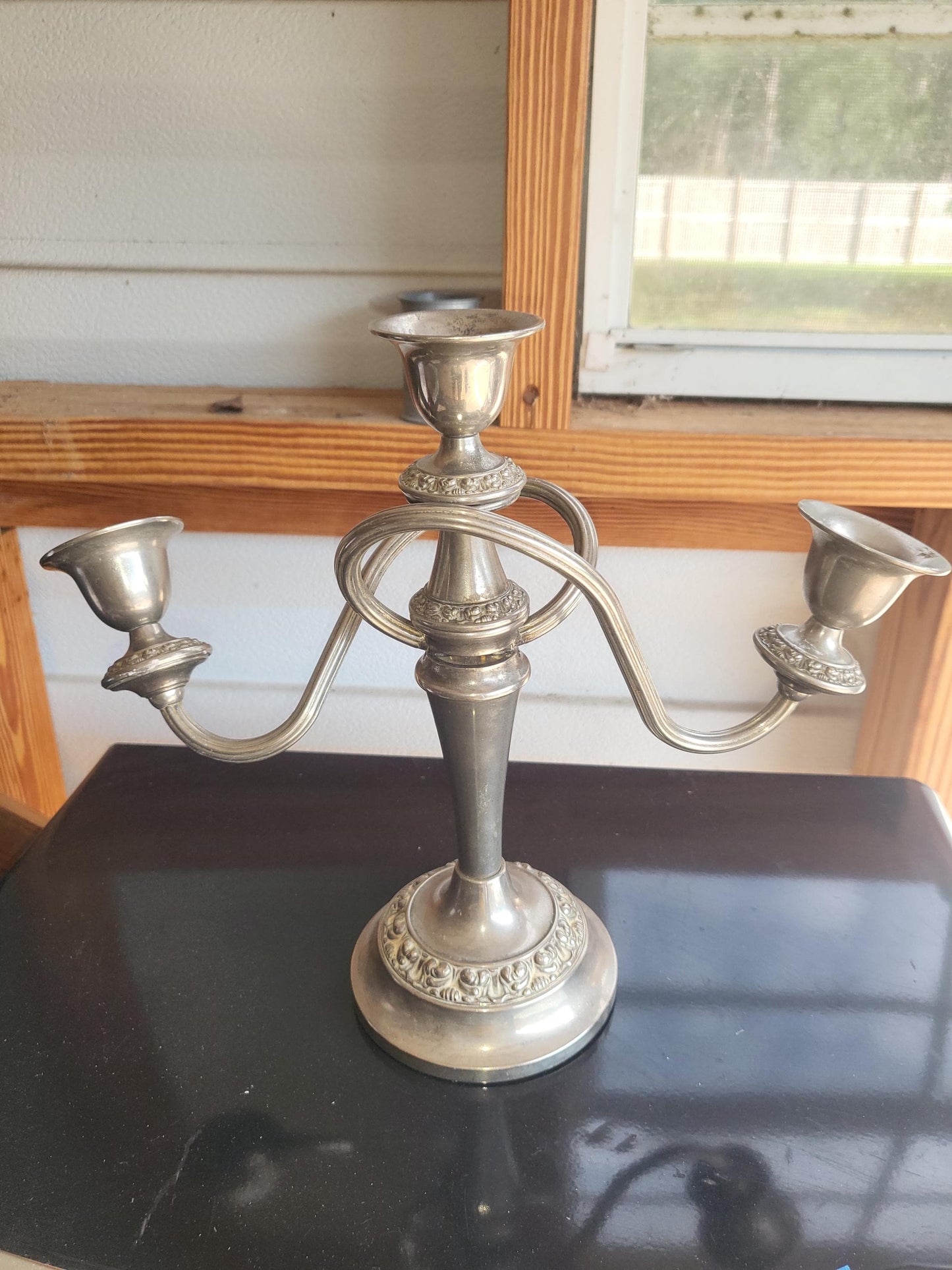 Vintage Silver-Plated Ianthe Candelabra Candle Holder