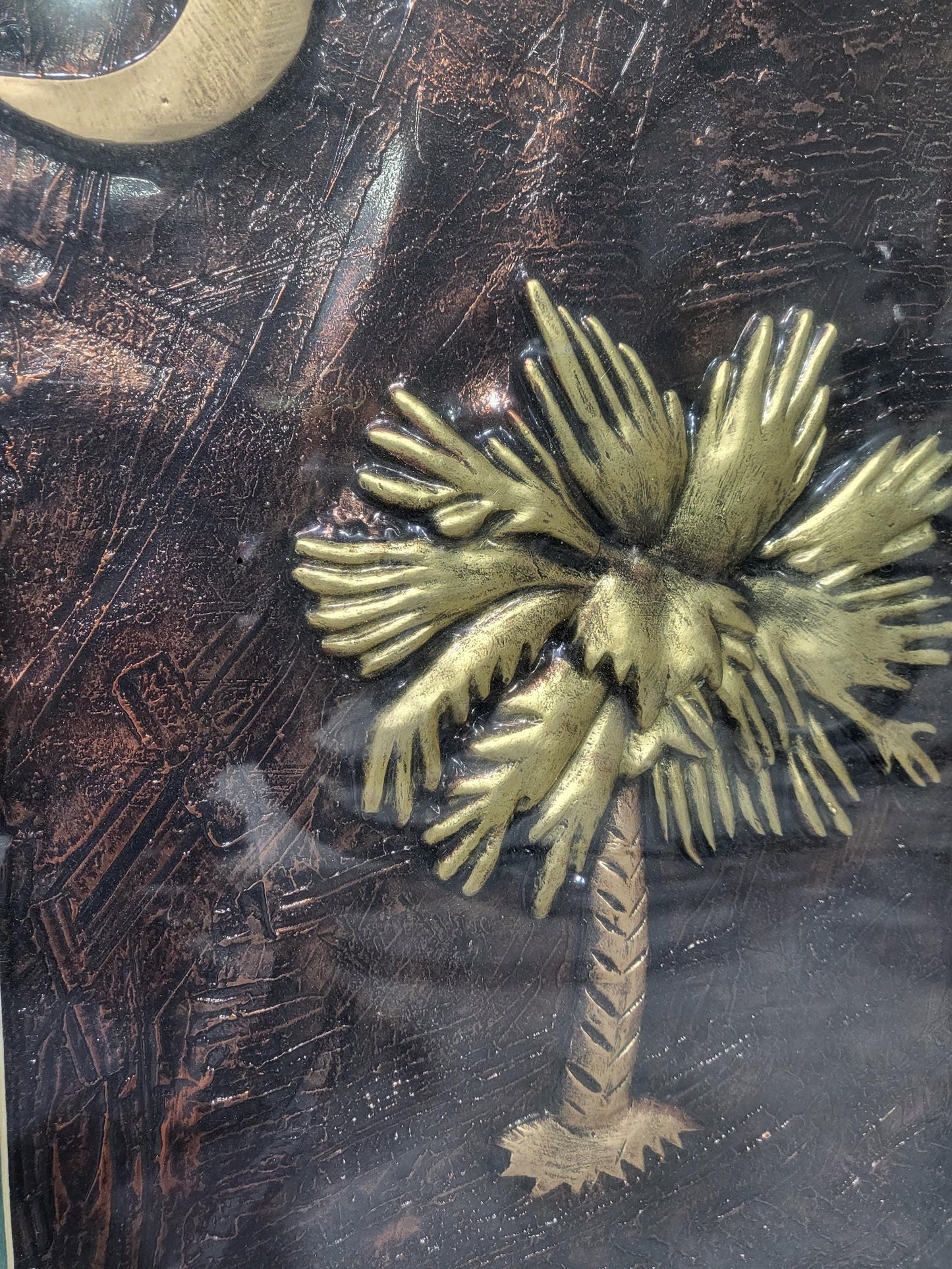 South Carolina Palmetto State Symbol Repousse Art