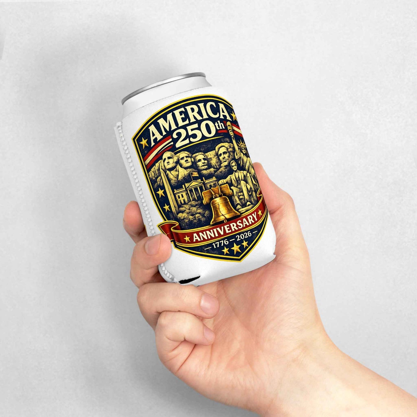 America 250th Anniversary Patriotic Can Cooler Sleeve | USA 250th