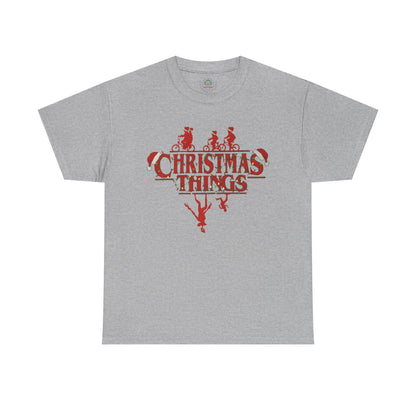 Christmas Things Retro Upside Down T-Shirt | Holiday Graphic Tee