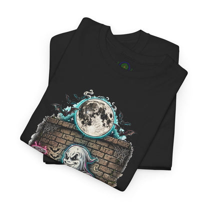Funny Ghost Graphic Tee — "I'm Here for the Boos" Halloween T-Shirt