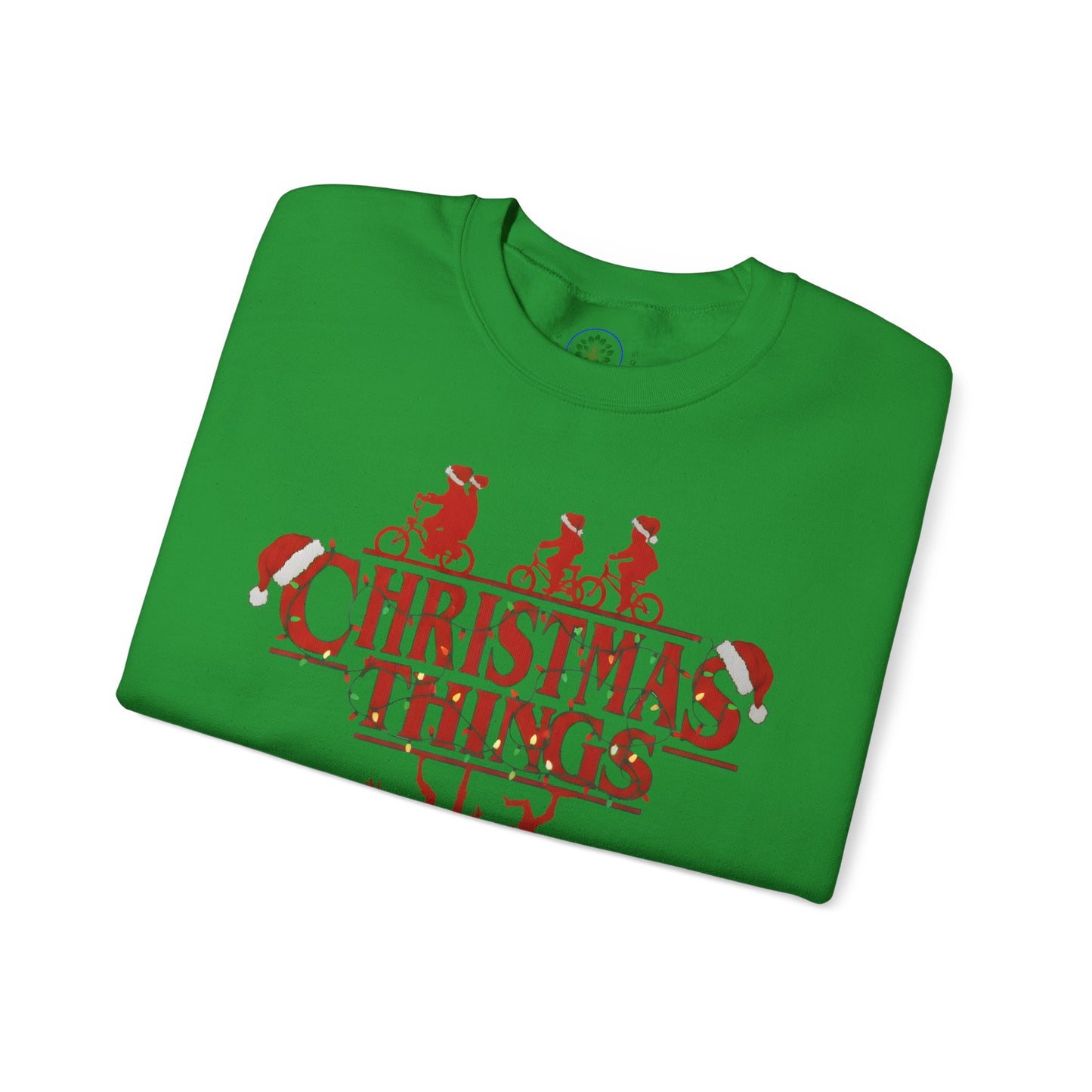 Christmas Things Sweatshirt | Stranger Style Retro Holiday Graphic  | The Upsidedown