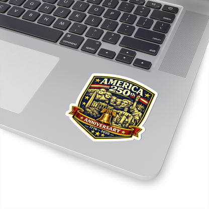 America 250th Anniversary Crest Kiss-Cut Stickers | 4th of July USA