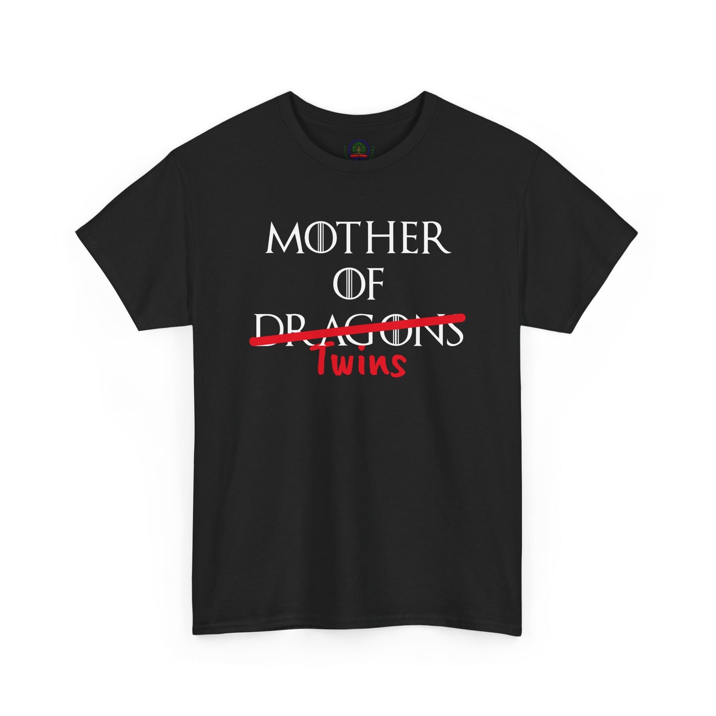 Black Mother of Dragons T-Shirt by Printify featuring dragon artwork inspired by Song of Fire & Ice, perfect for Mother's Day.