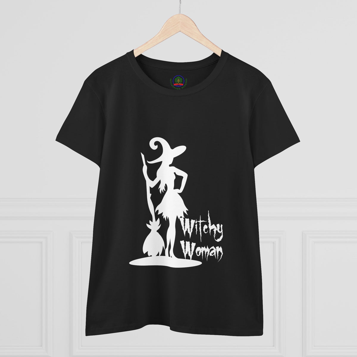 Witchy Woman Tee, Halloween Shirt, Women's Midweight Cotton Tee, Spooky Gift