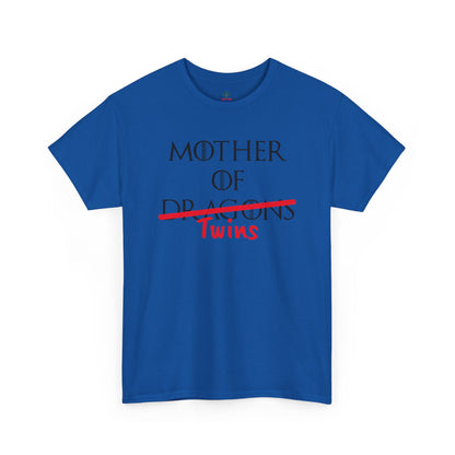 Mother of Dragons T-Shirt by Printify featuring a fiery dragon design, inspired by Song of Fire & Ice, perfect for Mother's Day.