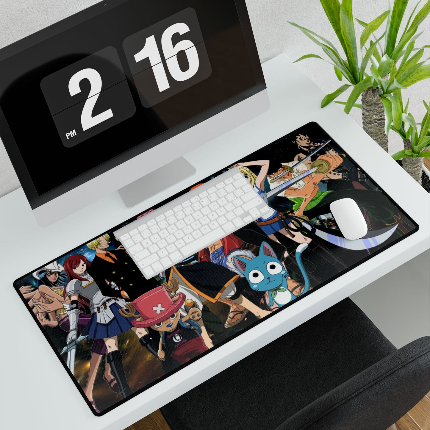 Anime-Inspired Fairy Tail & One Piece Crossover Desk Mat | Gaming Playmat