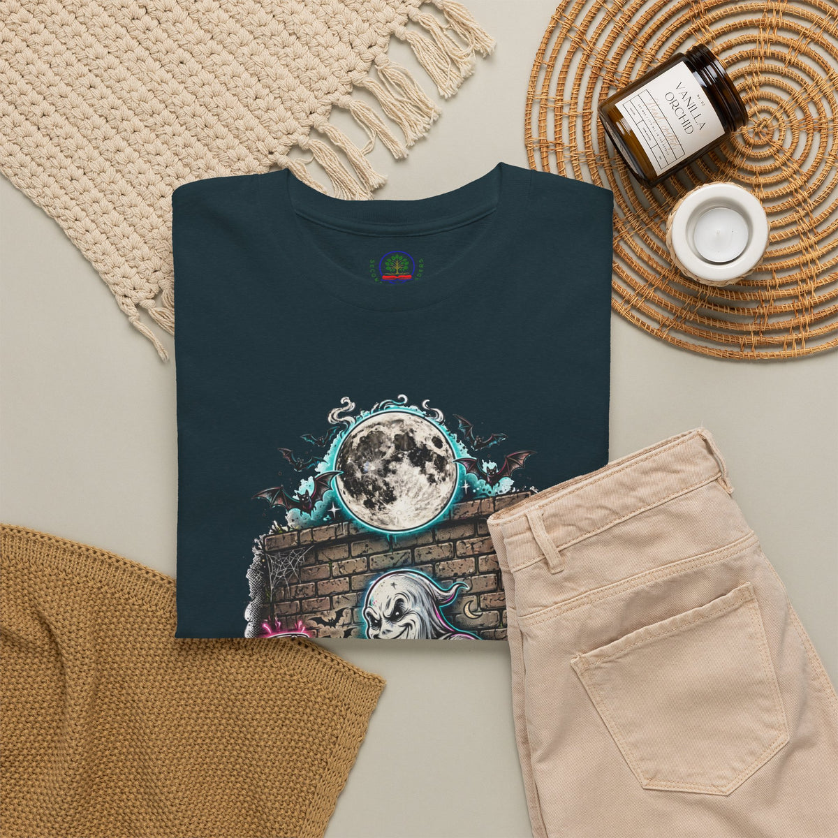 Funny Ghost Graphic Tee — "I'm Here for the Boos" Halloween T-Shirt