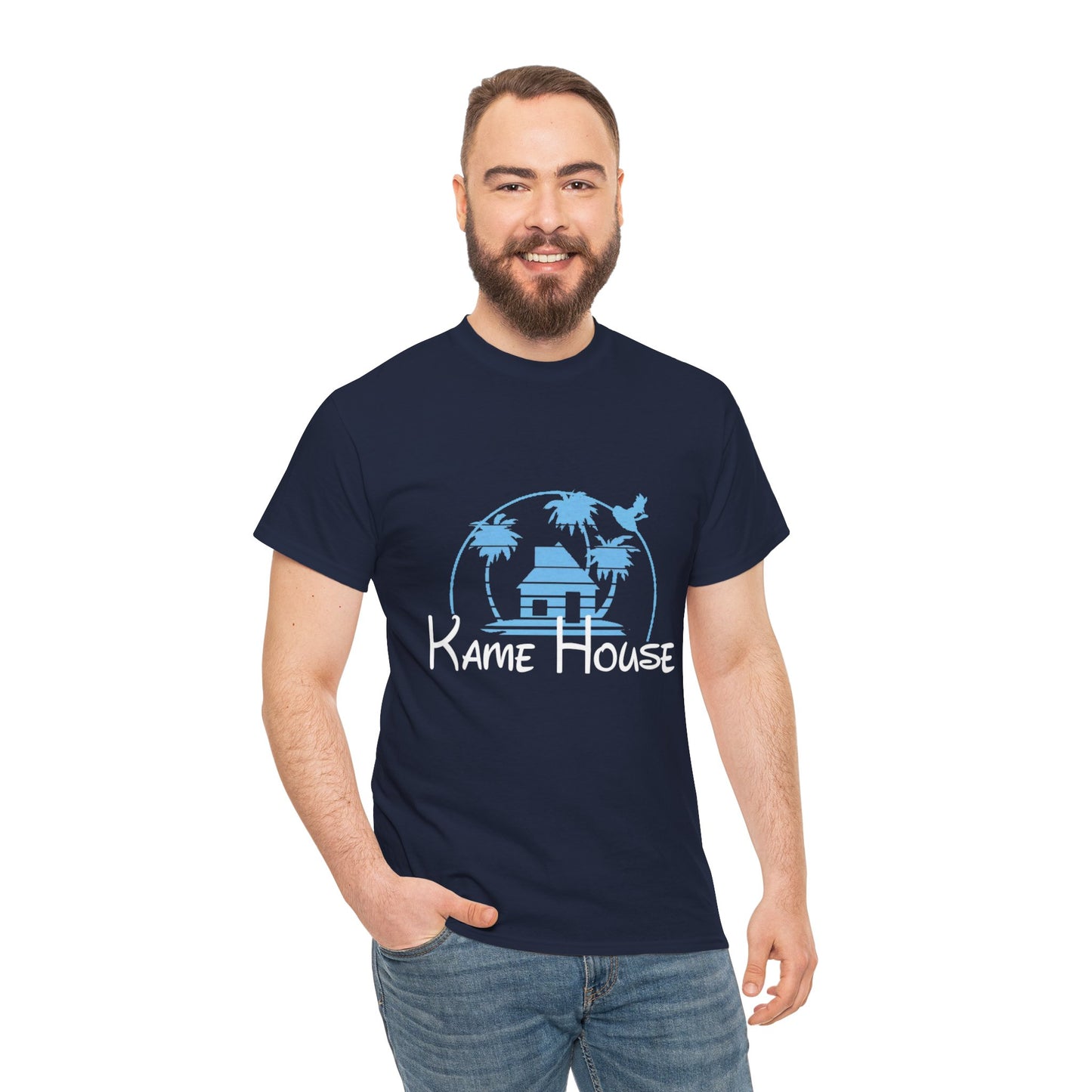 Anime Dragon Ball Inspired Kame House + Disney Buena Vista Logo T-Shirt