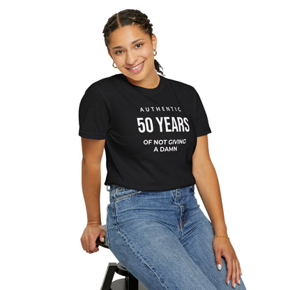 Many Years of Not Giving a Damn T-Shirt — Funny Custom Age Birthday Tee