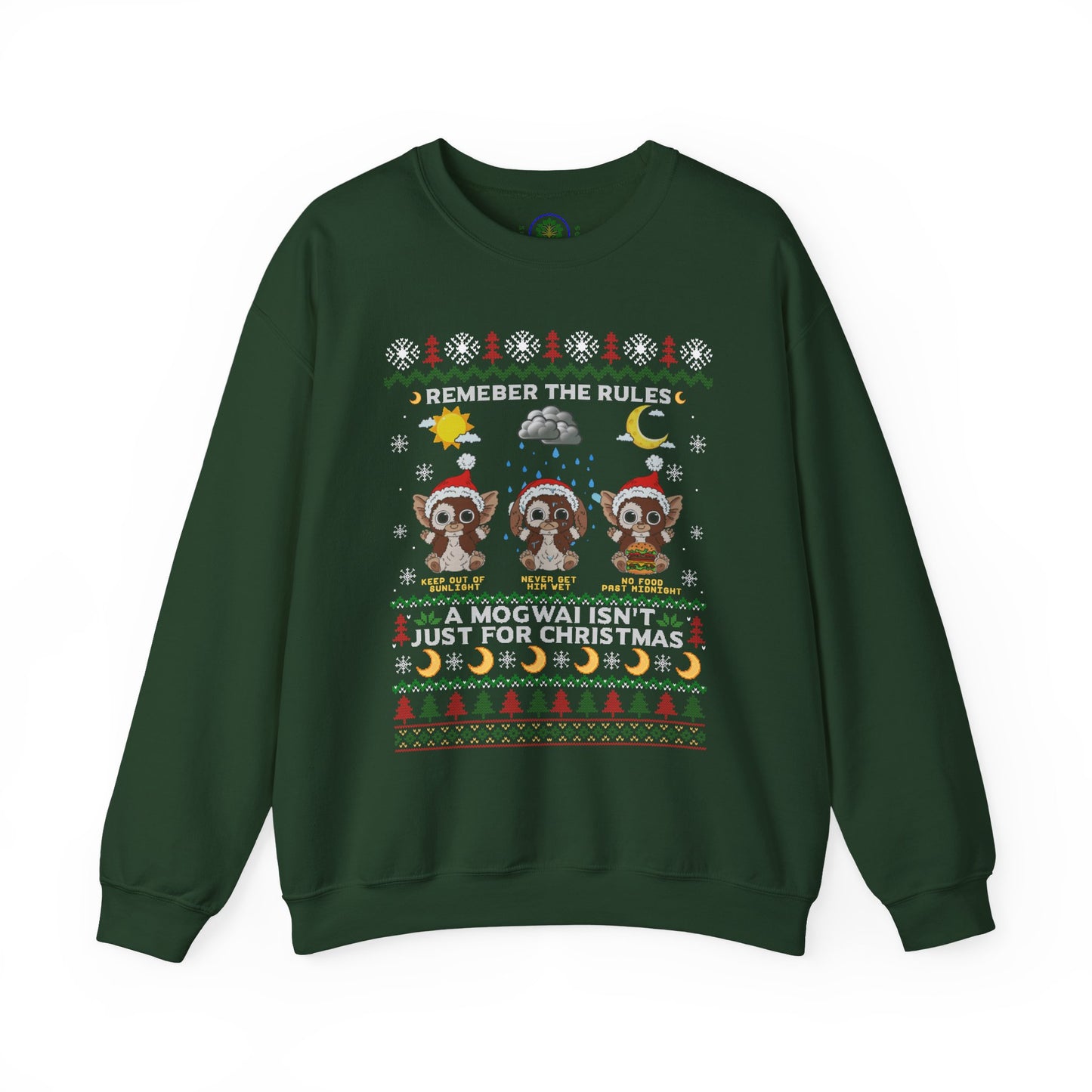 Gremlins Mogwai Ugly Christmas Sweater Crewneck Sweatshirt | Retro Holiday