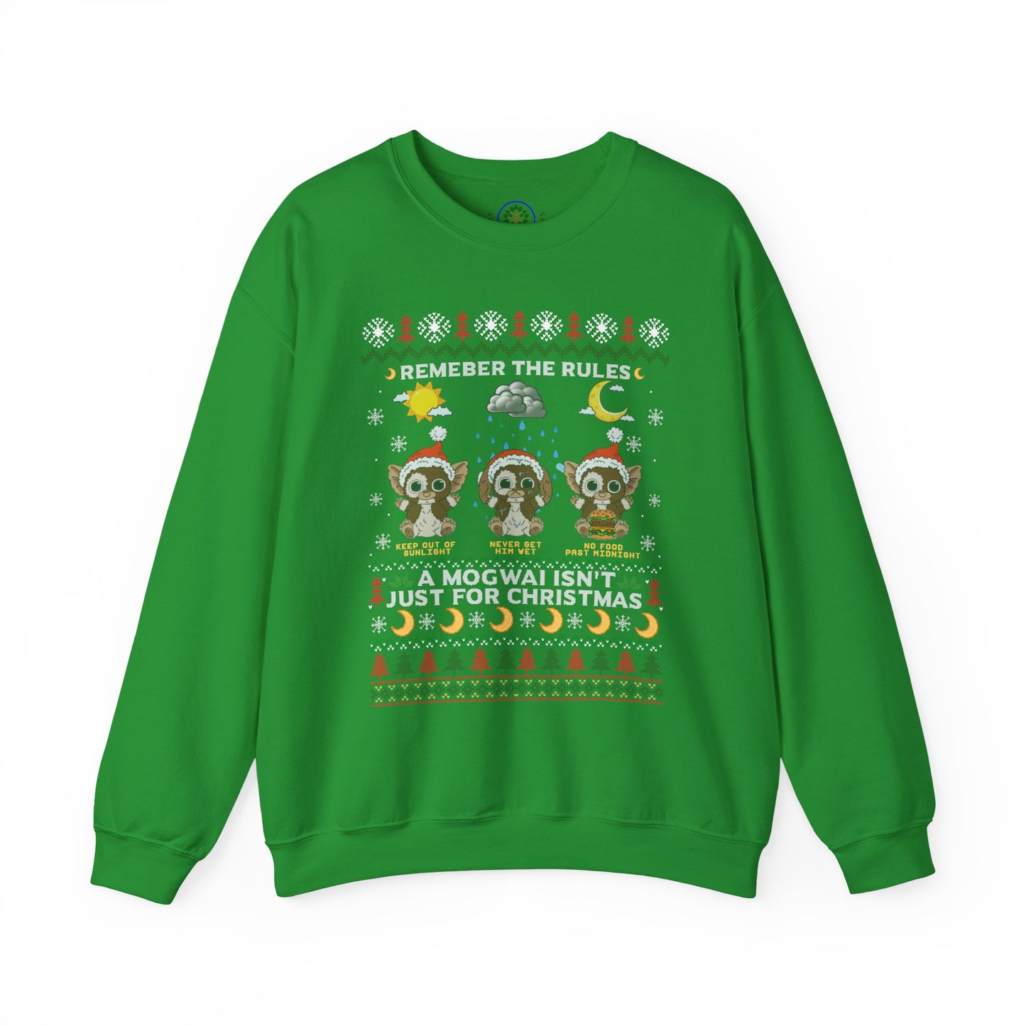 Gremlins Mogwai Ugly Christmas Sweater Crewneck Sweatshirt | Retro Holiday