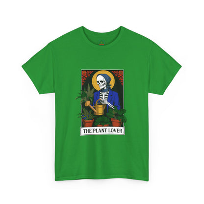 Plant lover T-shirt featuring tarot card design for plant enthusiasts, printed by Printify, casual and creative plant-themed tee.