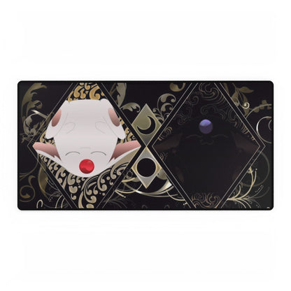 Anime-inspired Tsubasa Chronicle desk mat featuring Mokonas, Soel, and Larg, ideal for home decor and gaming setups.