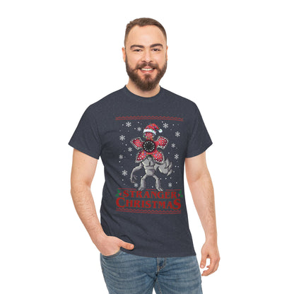 Stranger Christmas Demogorgon Tee | Holiday Horror T-Shirt Retro